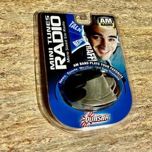 NIB Sealed Quasar mini tunes radio micro sized ear AM radio